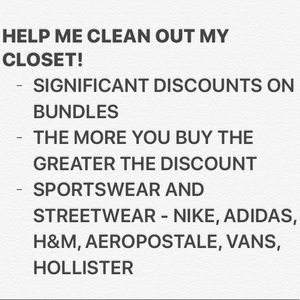 Clean out my closet!